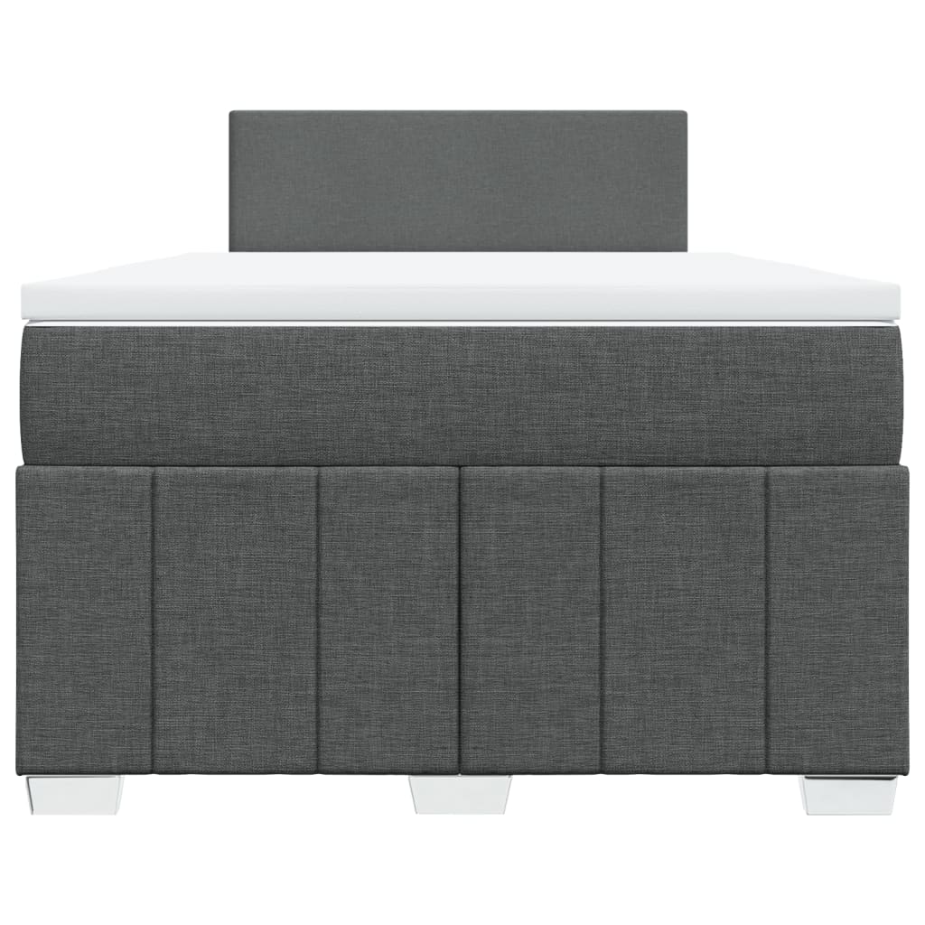 Giroletto a Molle con Materasso Grigio Scuro 120x190cm Tessuto - homemem39