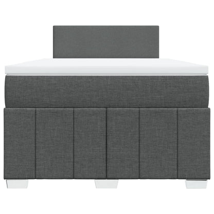 Giroletto a Molle con Materasso Grigio Scuro 120x190cm Tessuto - homemem39