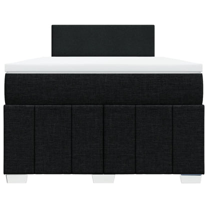 Giroletto a Molle con Materasso Nero 120x190 cm in Tessuto - homemem39