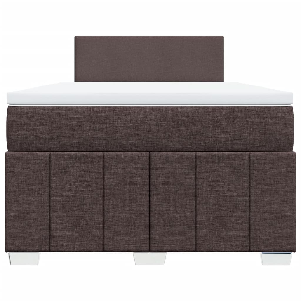 Giroletto a Molle con Materasso Marrone Scuro 120x190cm Tessuto | homemem39