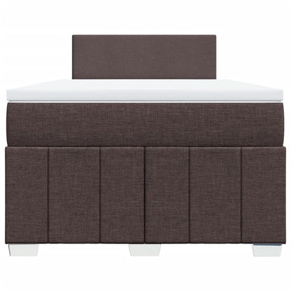 Giroletto a Molle con Materasso Marrone Scuro 120x190cm Tessuto | homemem39