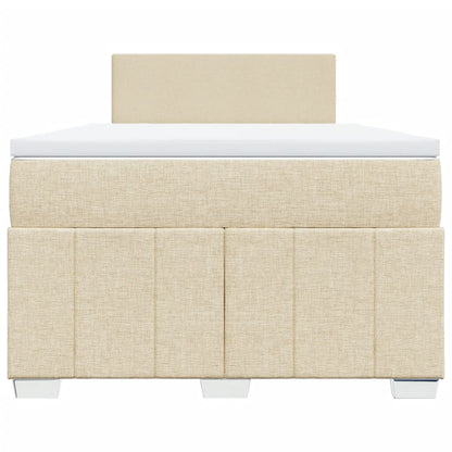 Giroletto a Molle con Materasso Crema 120x190 cm in Tessuto - homemem39