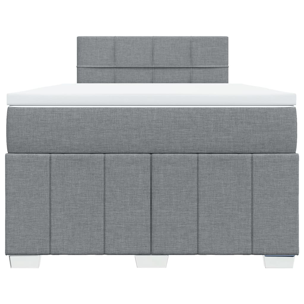 Giroletto a Molle con Materasso Grigio Chiaro 120x190cm Tessuto | homemem39