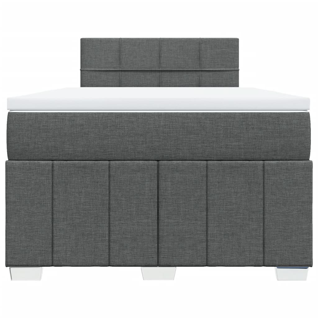 Giroletto a Molle con Materasso Grigio Scuro 120x190cm Tessuto - homemem39
