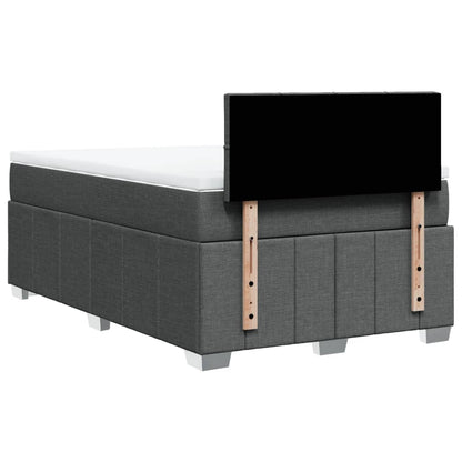 Giroletto a Molle con Materasso Grigio Scuro 120x190cm Tessuto