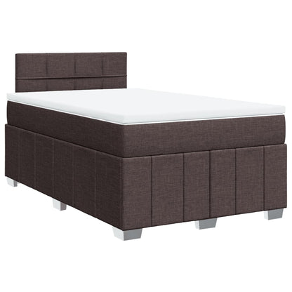 Giroletto a Molle con Materasso Marrone Scuro 120x190cm Tessuto | homemem39