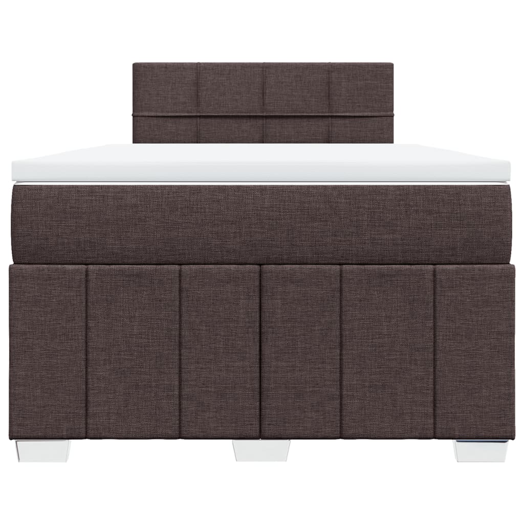 Giroletto a Molle con Materasso Marrone Scuro 120x190cm Tessuto | homemem39