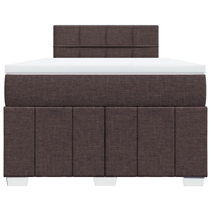 Giroletto a Molle con Materasso Marrone Scuro 120x190cm Tessuto | homemem39