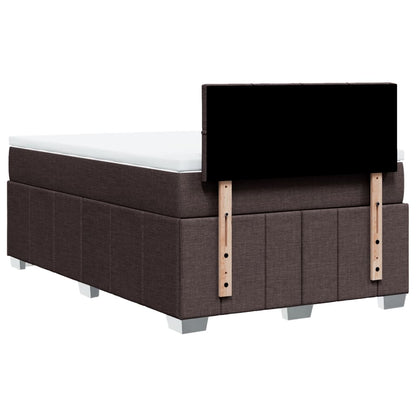 Giroletto a Molle con Materasso Marrone Scuro 120x190cm Tessuto | homemem39