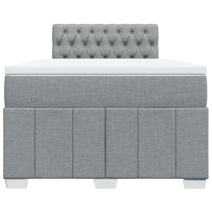 Giroletto a Molle con Materasso Grigio Chiaro 120x190cm Tessuto | homemem39