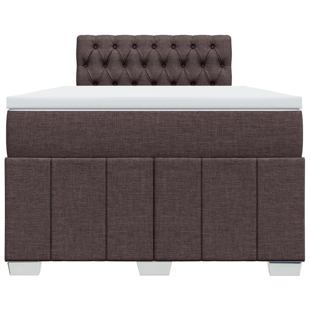 Giroletto a Molle con Materasso Marrone Scuro 120x190cm Tessuto | homemem39