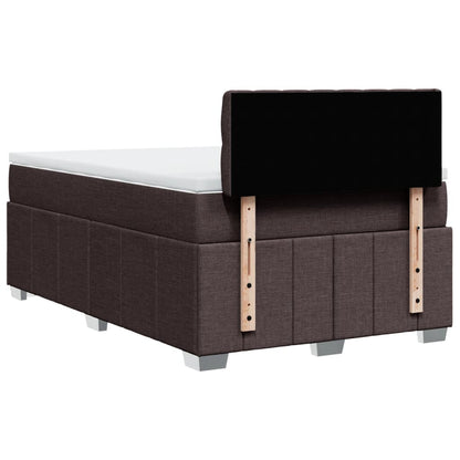 Giroletto a Molle con Materasso Marrone Scuro 120x190cm Tessuto | homemem39