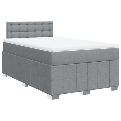 Giroletto a Molle con Materasso Grigio Chiaro 120x190cm Tessuto | homemem39