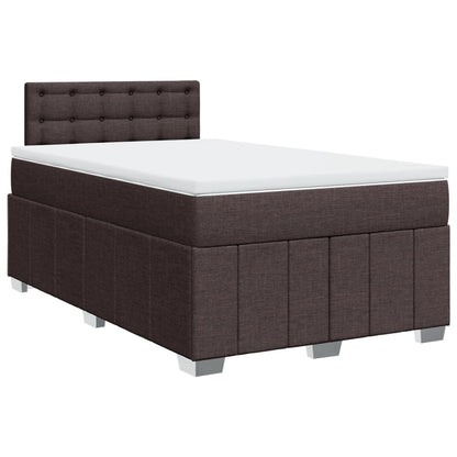 Giroletto a Molle con Materasso Marrone Scuro 120x190cm Tessuto | homemem39