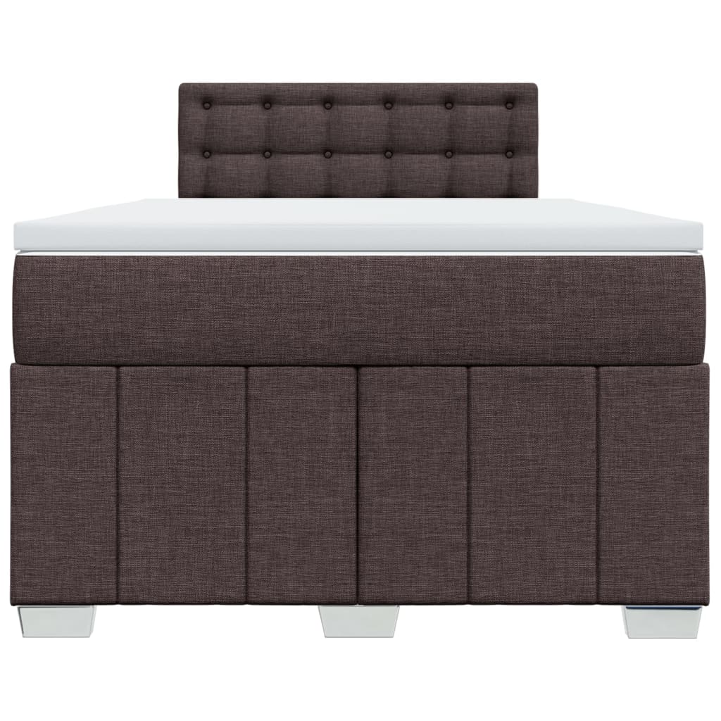 Giroletto a Molle con Materasso Marrone Scuro 120x190cm Tessuto | homemem39