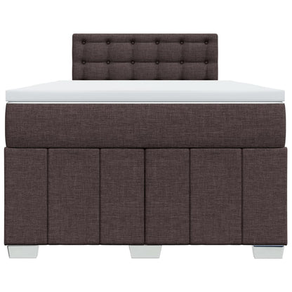 Giroletto a Molle con Materasso Marrone Scuro 120x190cm Tessuto | homemem39