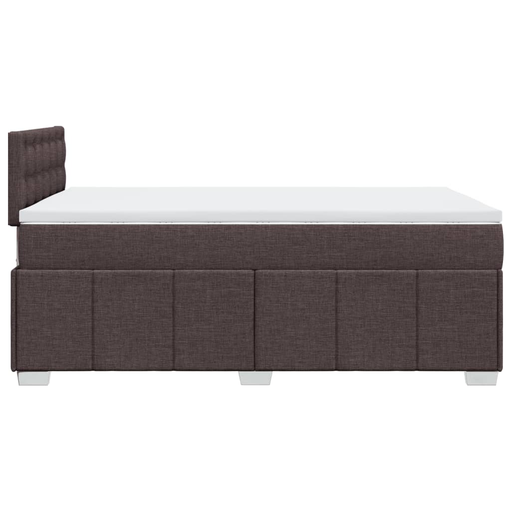 Giroletto a Molle con Materasso Marrone Scuro 120x190cm Tessuto | homemem39