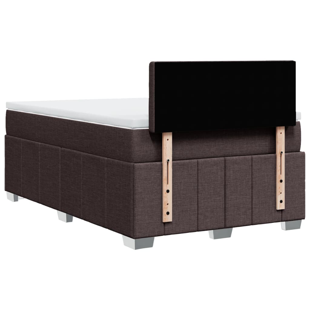Giroletto a Molle con Materasso Marrone Scuro 120x190cm Tessuto | homemem39
