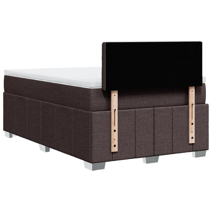 Giroletto a Molle con Materasso Marrone Scuro 120x190cm Tessuto | homemem39