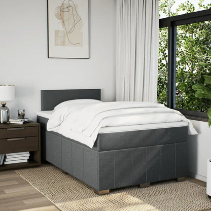 Giroletto a Molle con Materasso Grigio Scuro 120x200 cm Tessuto | homemem39
