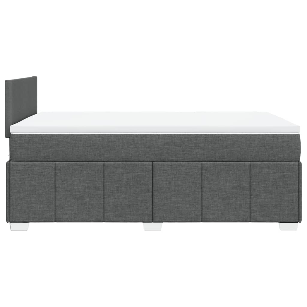 Giroletto a Molle con Materasso Grigio Scuro 120x200 cm Tessuto | homemem39