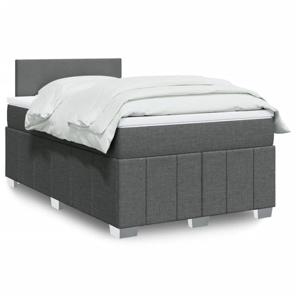 Giroletto a Molle con Materasso Grigio Scuro 120x200 cm Tessuto | homemem39