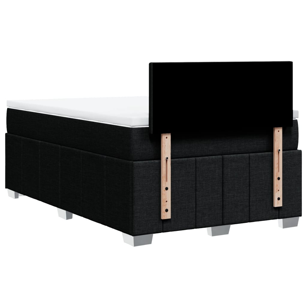 Giroletto a Molle con Materasso Nero 120x200 cm in Tessuto | homemem39