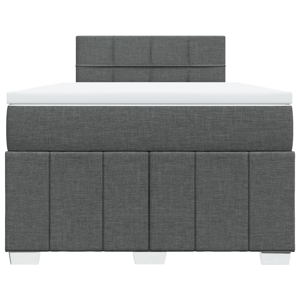 Giroletto a Molle con Materasso Grigio Scuro 120x200 cm Tessuto | homemem39