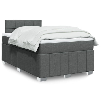 Giroletto a Molle con Materasso Grigio Scuro 120x200 cm Tessuto | homemem39