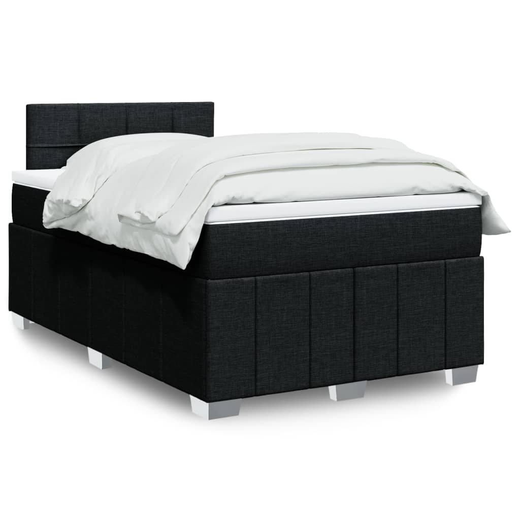 Giroletto a Molle con Materasso Nero 120x200 cm in Tessuto | homemem39