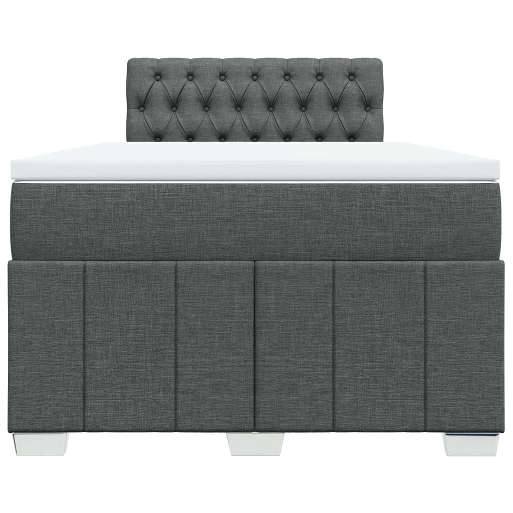 Giroletto a Molle con Materasso Grigio Scuro 120x200 cm Tessuto | homemem39
