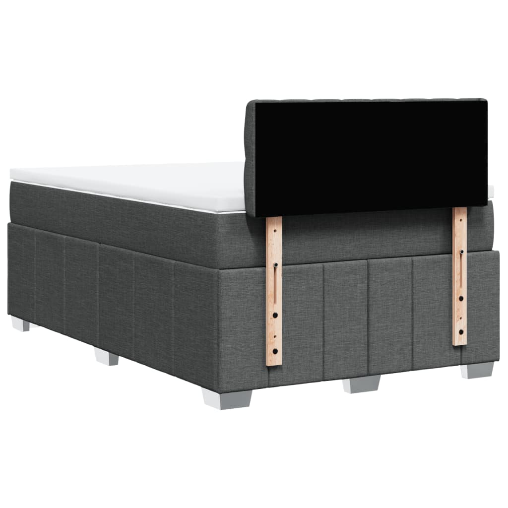 Giroletto a Molle con Materasso Grigio Scuro 120x200 cm Tessuto | homemem39