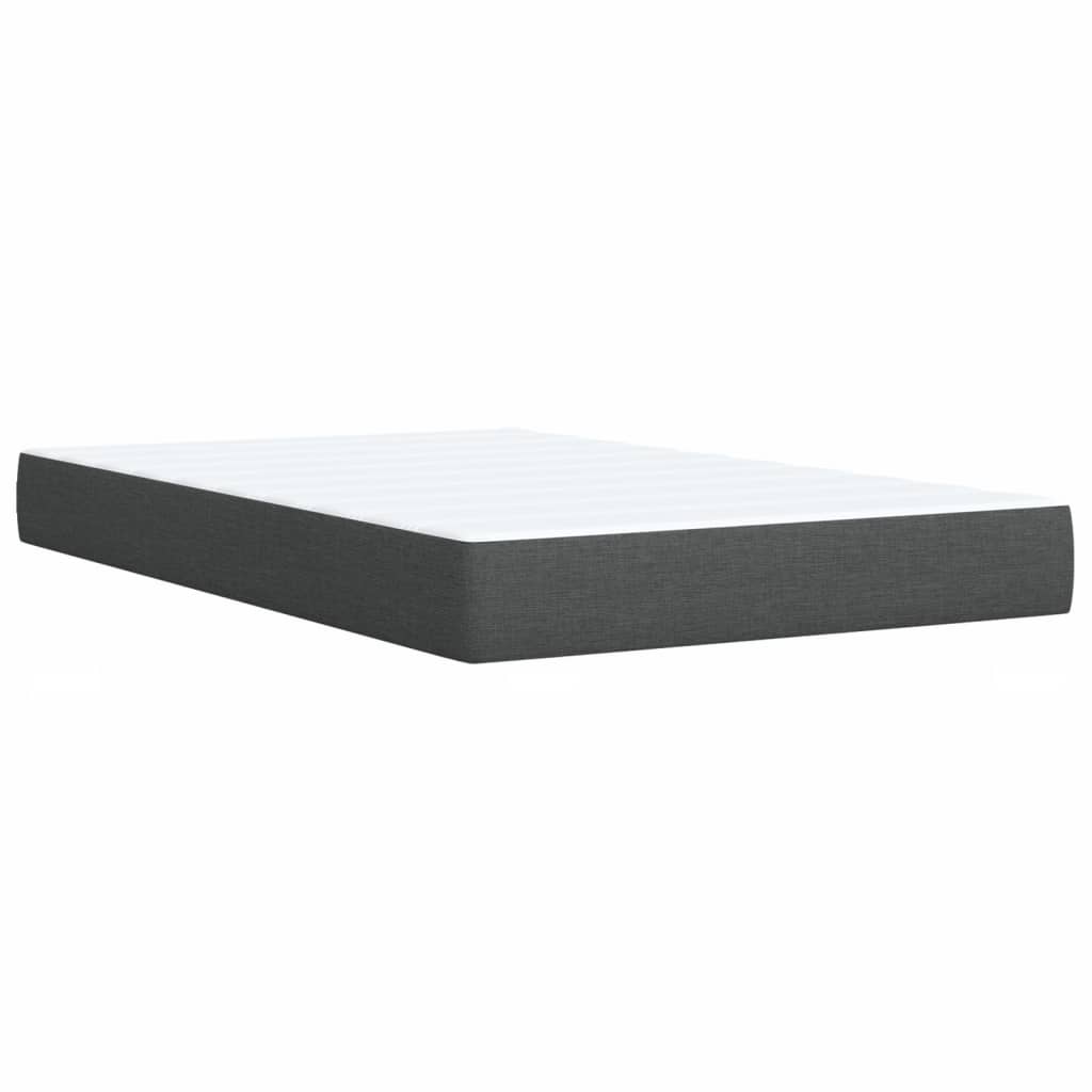 Giroletto a Molle con Materasso Grigio Scuro 120x200 cm Tessuto | homemem39