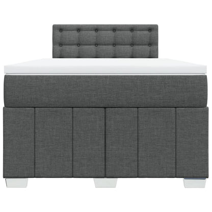 Giroletto a Molle con Materasso Grigio Scuro 120x200 cm Tessuto | homemem39