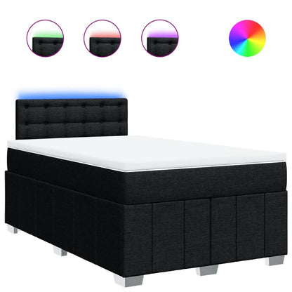Giroletto a Molle con Materasso Nero 120x200 cm in Tessuto | homemem39