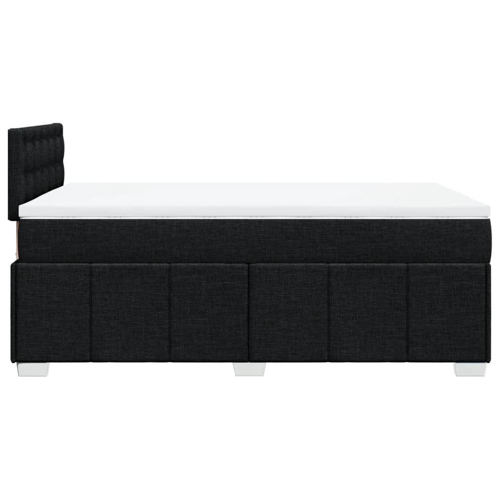 Giroletto a Molle con Materasso Nero 120x200 cm in Tessuto | homemem39