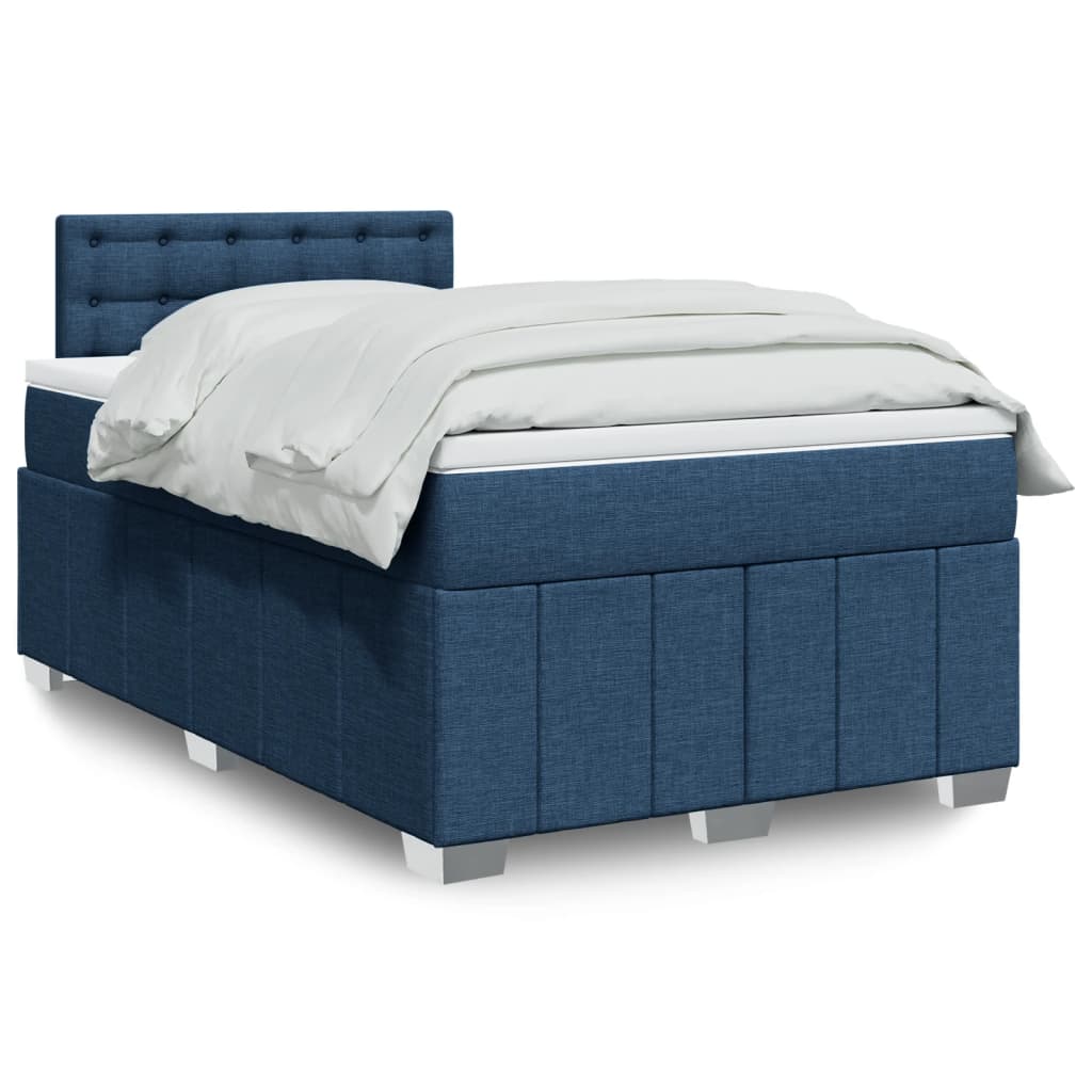 Giroletto a Molle con Materasso Blu 120x200 cm in Tessuto | homemem39