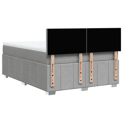 Giroletto a Molle con Materasso Grigio Chiaro 140x190cm Tessuto | homemem39