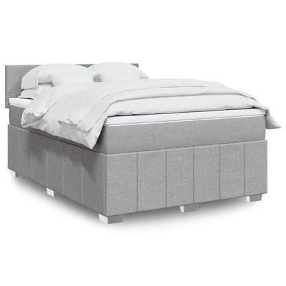 Giroletto a Molle con Materasso Grigio Chiaro 140x190cm Tessuto | homemem39