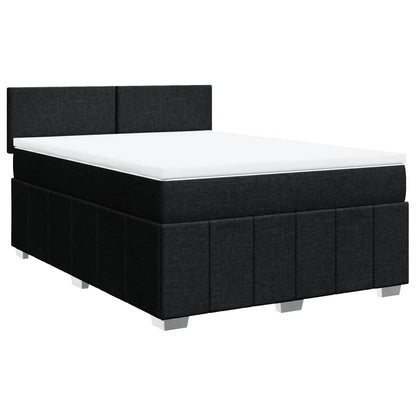 Giroletto a Molle con Materasso Nero 140x190 cm in Tessuto | homemem39