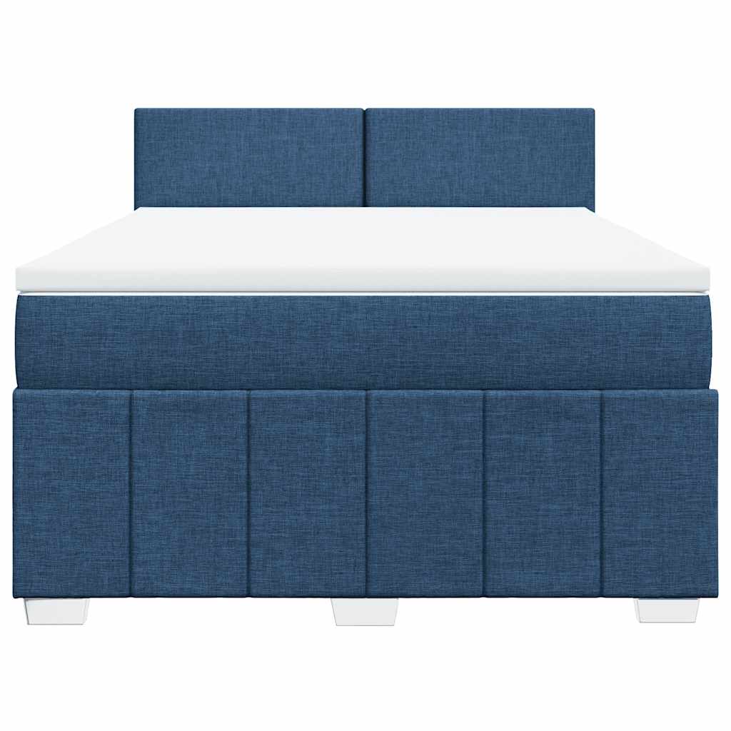 Giroletto a Molle con Materasso Blu 140x190 cm in Tessuto | homemem39
