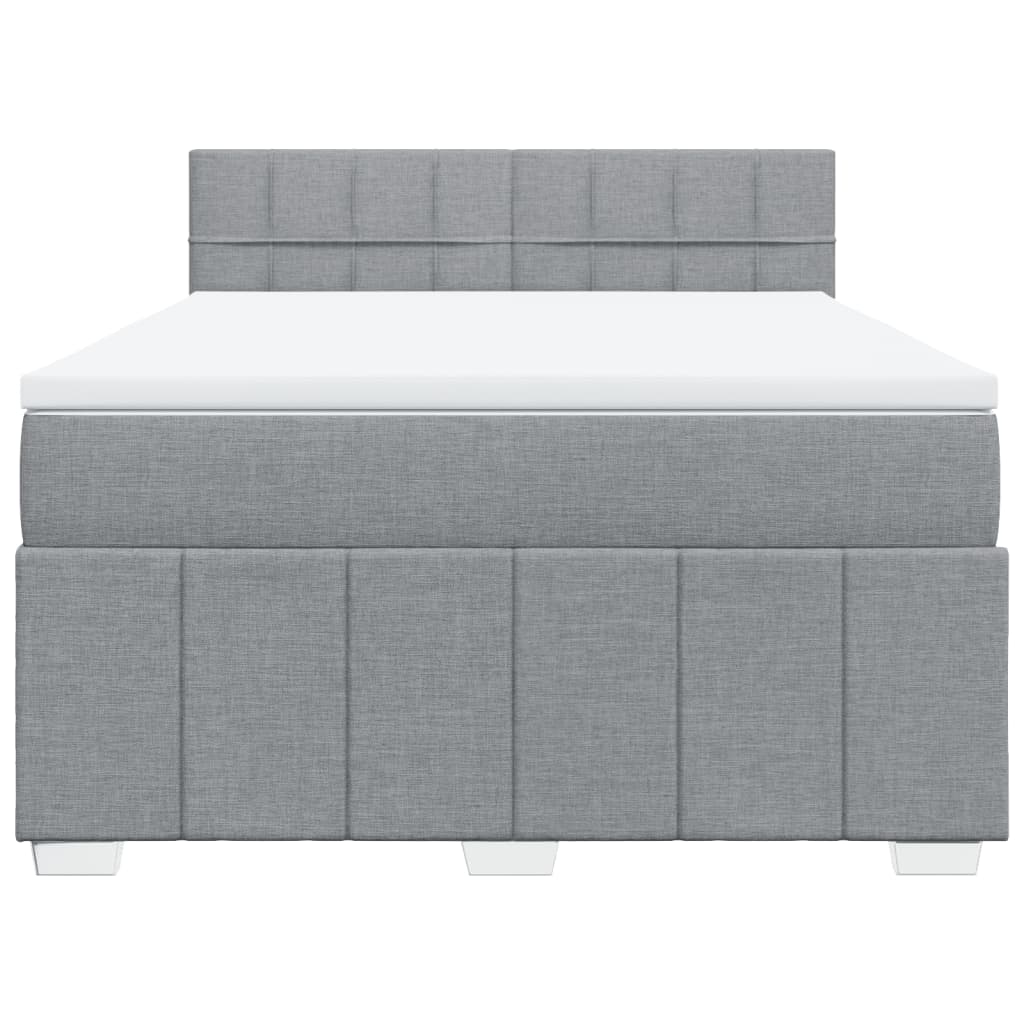Giroletto a Molle con Materasso Grigio Chiaro 140x190cm Tessuto | homemem39