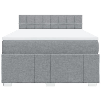 Giroletto a Molle con Materasso Grigio Chiaro 140x190cm Tessuto | homemem39