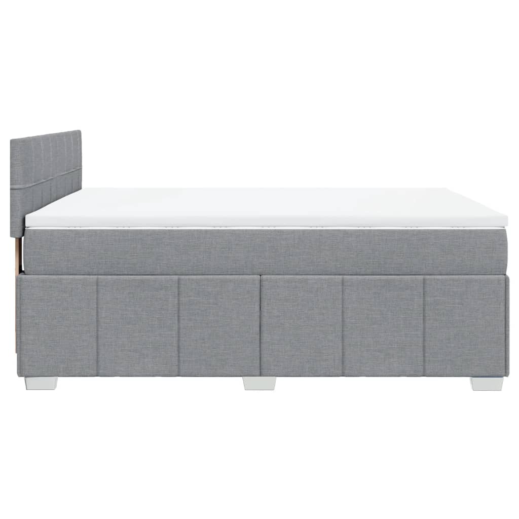 Giroletto a Molle con Materasso Grigio Chiaro 140x190cm Tessuto | homemem39