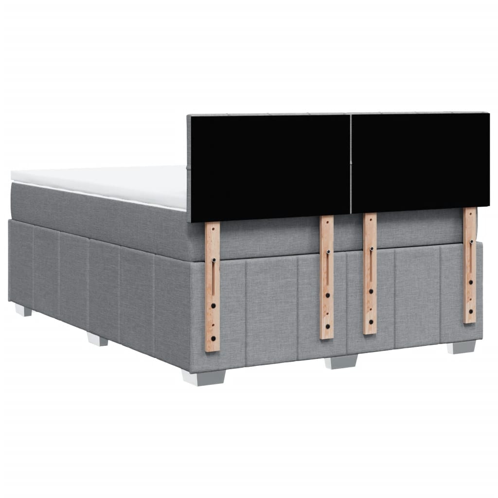 Giroletto a Molle con Materasso Grigio Chiaro 140x190cm Tessuto | homemem39