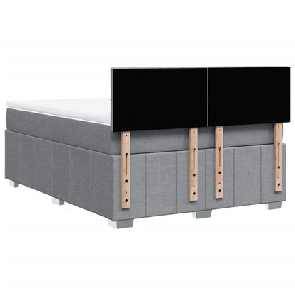 Giroletto a Molle con Materasso Grigio Chiaro 140x190cm Tessuto | homemem39