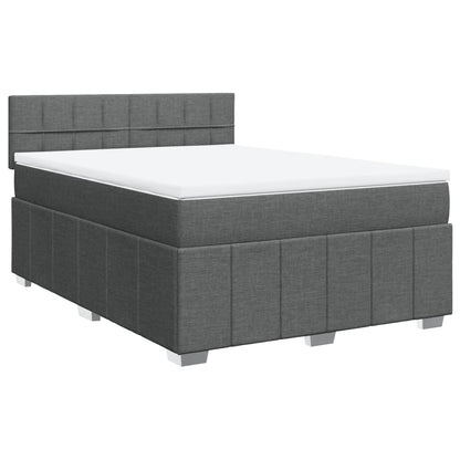 Giroletto a Molle con Materasso Grigio Scuro 140x190 cm Tessuto | homemem39