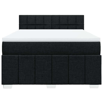 Giroletto a Molle con Materasso Nero 140x190 cm in Tessuto | homemem39