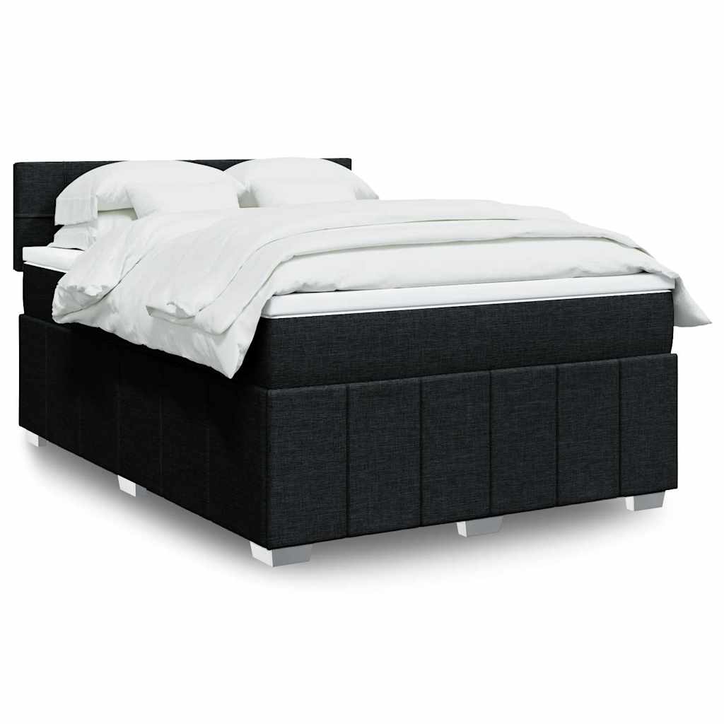Giroletto a Molle con Materasso Nero 140x190 cm in Tessuto | homemem39