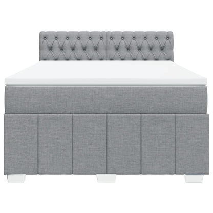 Giroletto a Molle con Materasso Grigio Chiaro 140x190cm Tessuto | homemem39